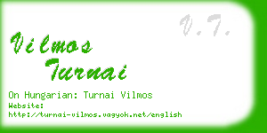 vilmos turnai business card